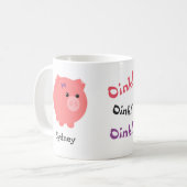 Tasse mignonne personnalisée de porc (Devant gauche)