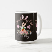 Tasse mignonne pour un enseignant aimé d'un lapin (Devant droit)