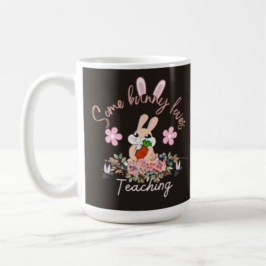 Tasse mignonne pour un enseignant aimé d'un lapin (Gauche)