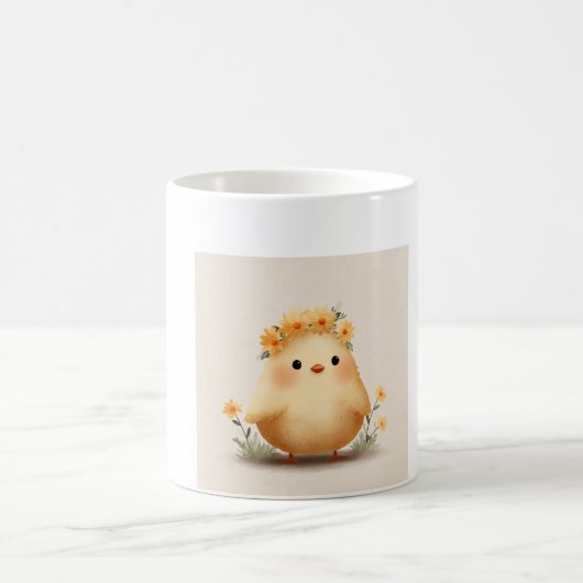 Tasse Mignonne Poussin de Printemps | Poussin aux (Centre)