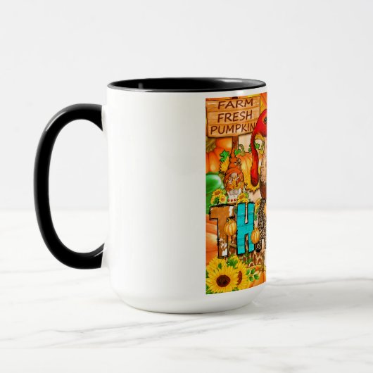 Tasse mince de remerciement sublimation - Action d (Gauche)