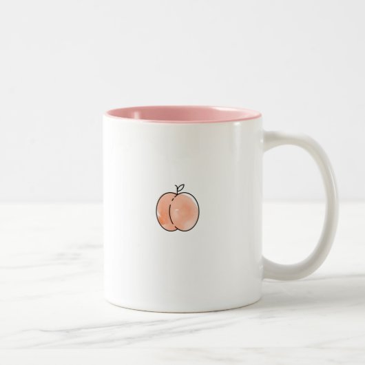 Tasse minimale de fruit rose de pêche (Droit)