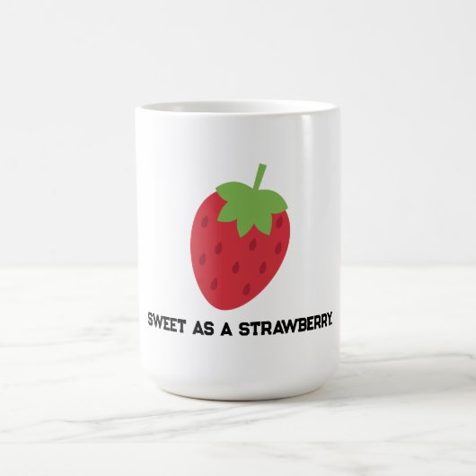 Tasse minimale douce fraise pour thé ou café  (Centre)