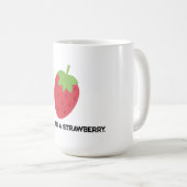 Tasse minimale douce fraise pour thé ou café  (Devant droit)