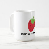 Tasse minimale douce fraise pour thé ou café  (Devant gauche)