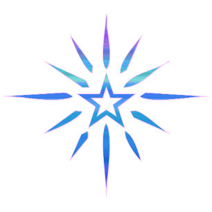 Tasse minimaliste Blue Star Shine Art lumineux