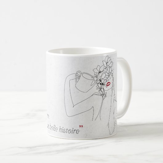 Tasse minimaliste citation (Devant droit)