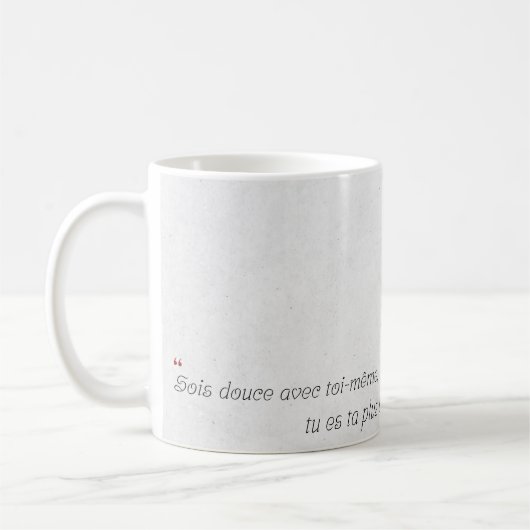 Tasse minimaliste citation (Gauche)