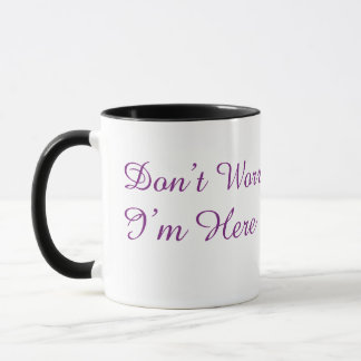 Tasse Minimaliste Écriture Violette 'Ne T'inquiète