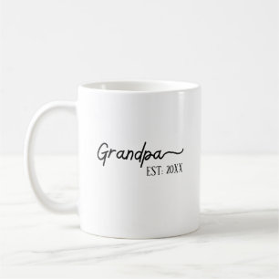 Tasse Minimaliste Papy EST 2026 Cadeau pour Nouv