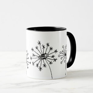 Tasse Minimaliste Pissenlit - Jolie Ligne Botaniqu