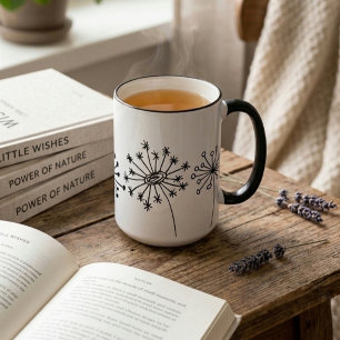 Tasse Minimaliste Pissenlit - Jolie Ligne Botaniqu