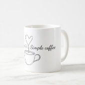 ☕ Tasse minimaliste pour âmes cosy 💭❤️ (Devant droit)