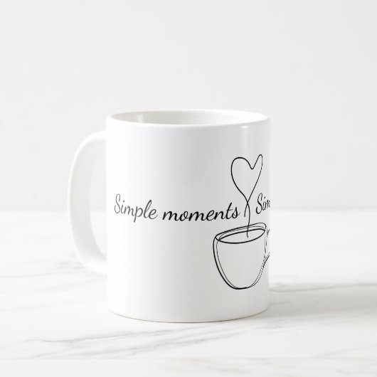 ☕ Tasse minimaliste pour âmes cosy 💭❤️ (Devant gauche)