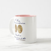 Tasse miraculeuse 2 de prière de médaille (Devant gauche)