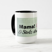 Tasse mit Spruch für werdende Mütter Mok (Voorkant links)