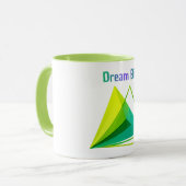 Tasse moderne 3D géométrique bicolore Keep Going (Devant gauche)