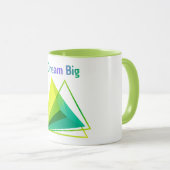 Tasse moderne 3D géométrique bicolore Keep Going (Devant droit)