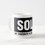 Tasse moderne de calligraphie d'immobiliers (Devant gauche)