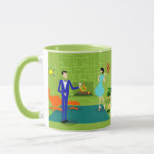 Tasse moderne de couples de la moitié du siècle (Gauche)