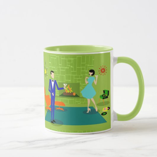 Tasse moderne de couples de la moitié du siècle (Droite)