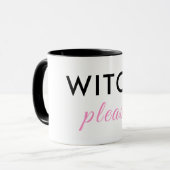 Tasse moderne de Halloween « Witch Please » – Chic (Devant gauche)