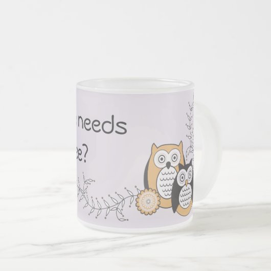 Tasse moderne de hiboux (Devant droit)