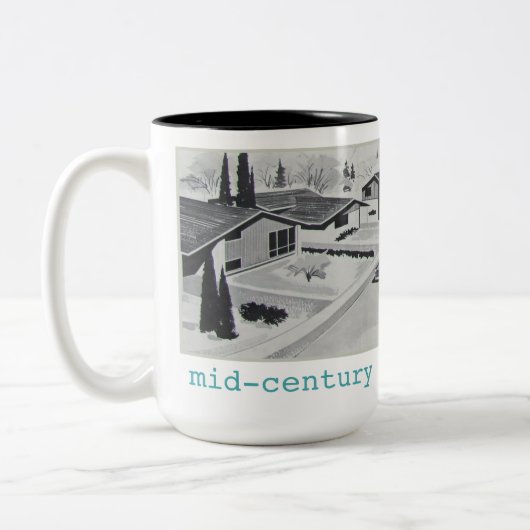 Tasse moderne de la rétro moitié du siècle (Gauche)