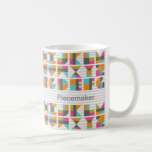 Tasse moderne de lettres d'amour de bloc d'édredon (Droite)