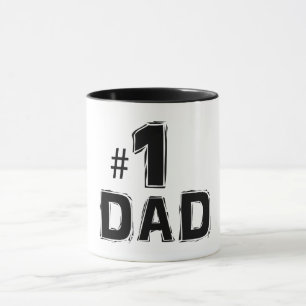 Tasse moderne de manuscrit de papa du numéro 1