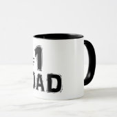 Tasse moderne de manuscrit de papa du numéro 1 (Devant droit)