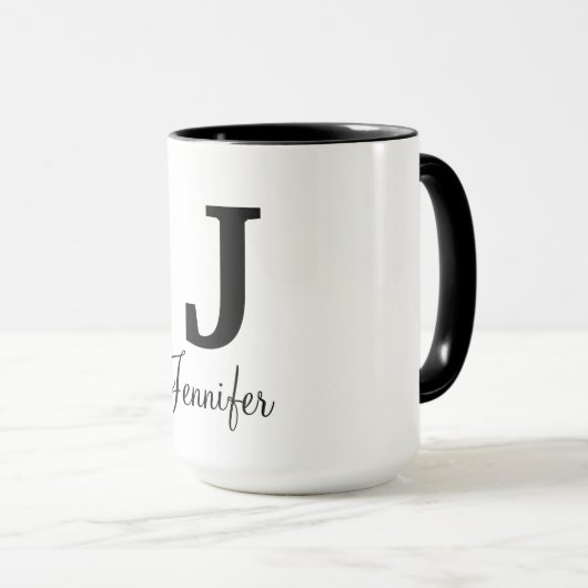 Tasse moderne de monogramme (Devant droit)
