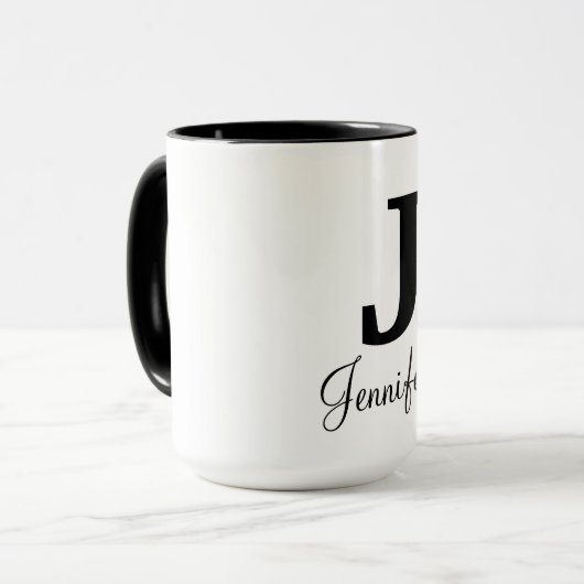Tasse moderne de monogramme (Devant gauche)