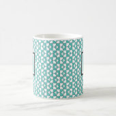 Tasse moderne de motif de cercles de turquoise (Centre)