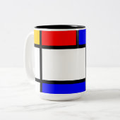 Tasse moderne style Mondrian (Devant gauche)