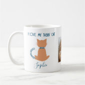 Tasse Mon Chat Tabby Amour Unique Amusant (Gauche)