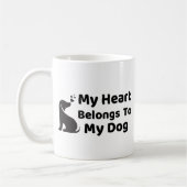 Tasse Mon Cœur Appartient à Mon Chien (Gauche)