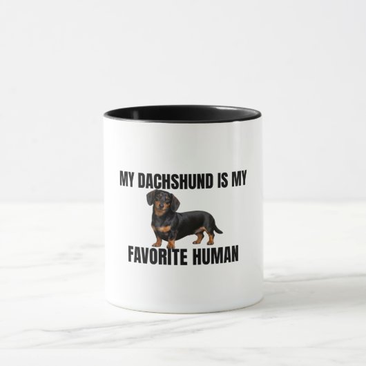 Tasse Mon Teckel Est Mon Humain Préféré (Centre)
