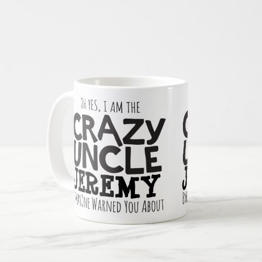 Tasse mono nommée faite sur commande (Devant gauche)