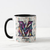 Tasse Monogramme Abstrait Gras - M pour Mason (Gauche)