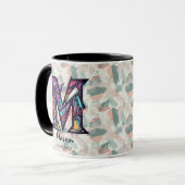 Tasse Monogramme Abstrait Gras - M pour Mason (Devant gauche)