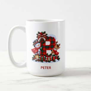 Tasse Monogramme Carreaux Lettre P Bonhomme de Nei