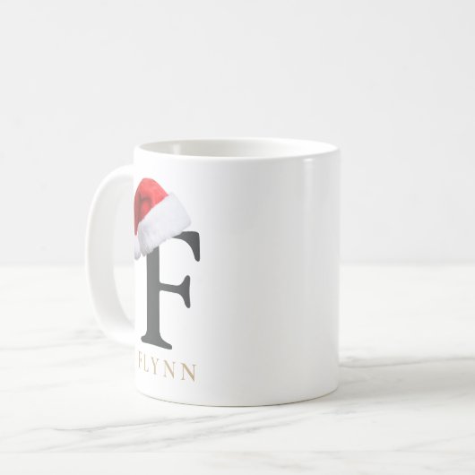 Tasse monogramme de Noël (Devant gauche)