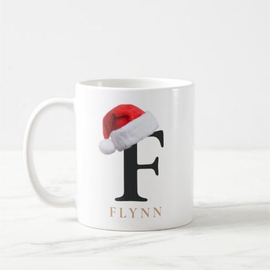 Tasse monogramme de Noël (Gauche)