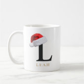 Tasse Monogramme de Noël (Gauche)