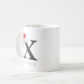Tasse Monogramme de Noël (Devant gauche)