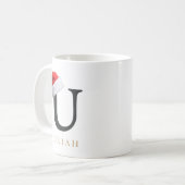 Tasse monogramme de Noël (Devant gauche)