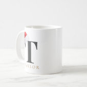 Tasse monogramme de Noël (Devant gauche)