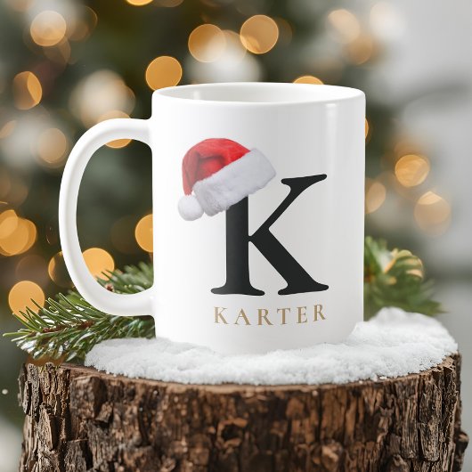 Tasse monogramme de Noël