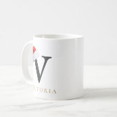 Tasse monogramme de Noël (Devant gauche)